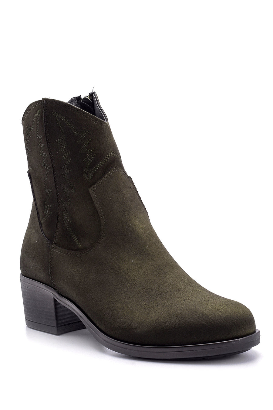 Women's Suede Heeled Boots