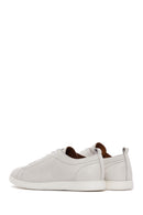 Men's White Leather Sneaker | Derimod