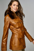 Cornelia Women's Leather Jacket | Derimod