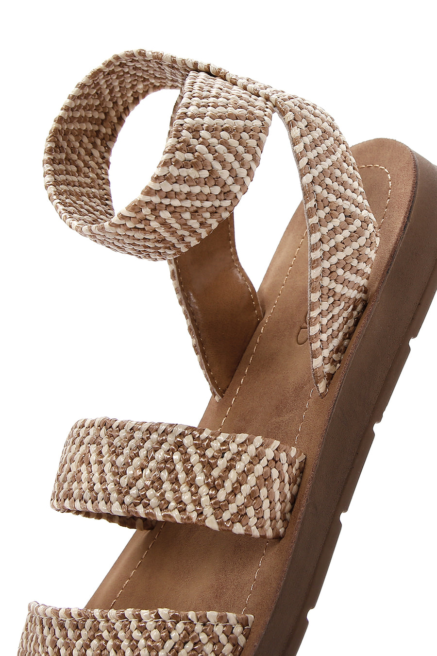 Women's Beige Straw Sandals