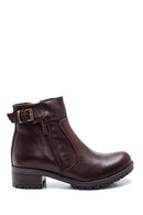 Women's Leather Zipper Boots | Derimod