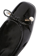 Women's Black Patent Leather Ballerinas | Derimod