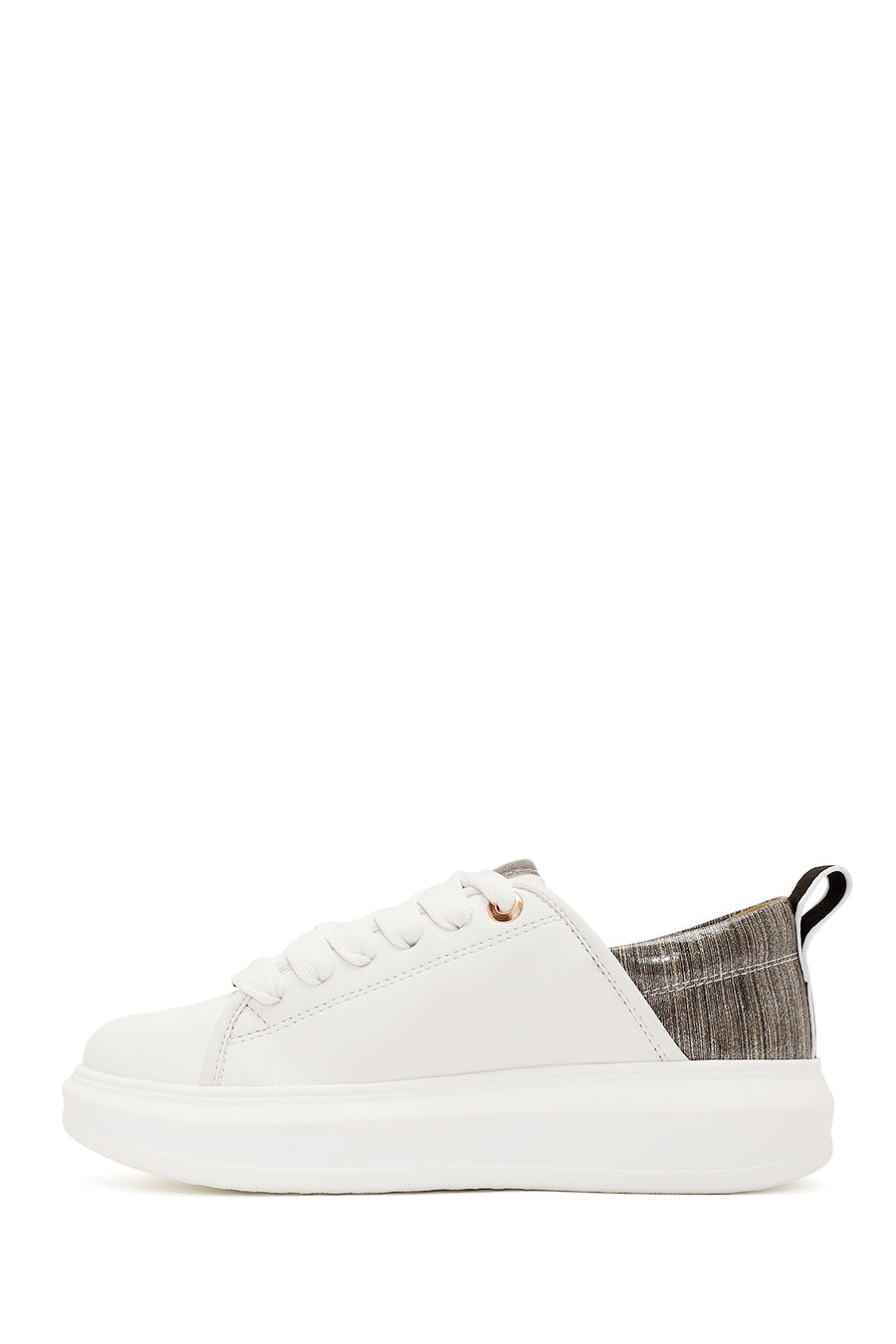 ACBC x Derimod Women's White Lace-Up Chunky Sole Sneakers