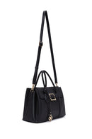 Women's Black Long Strap Knit Detailed Handbag | Derimod