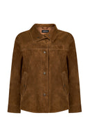 Valencia Woman Camel A-Form Suede Jacket | Derimod