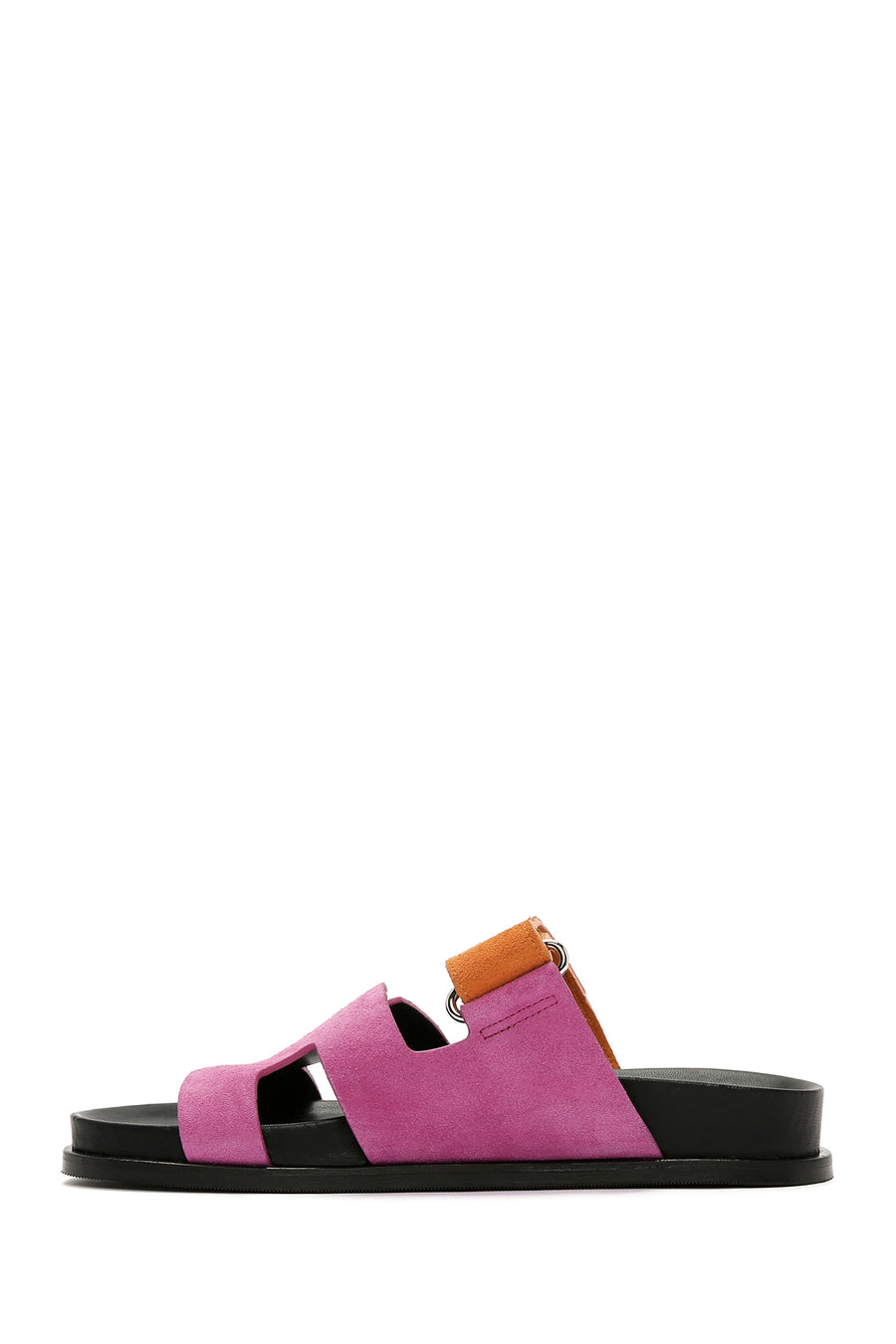 Women's Pink Suede Leather Slippers