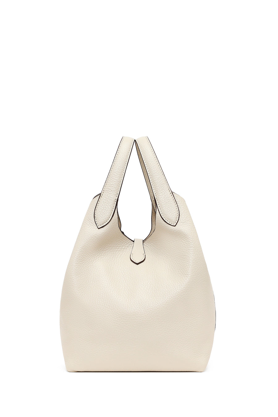 Woman Cream Casual Leather Shoulder Bag