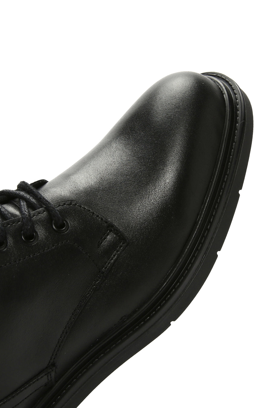 Men's Black Lace-Up Leather Boots
