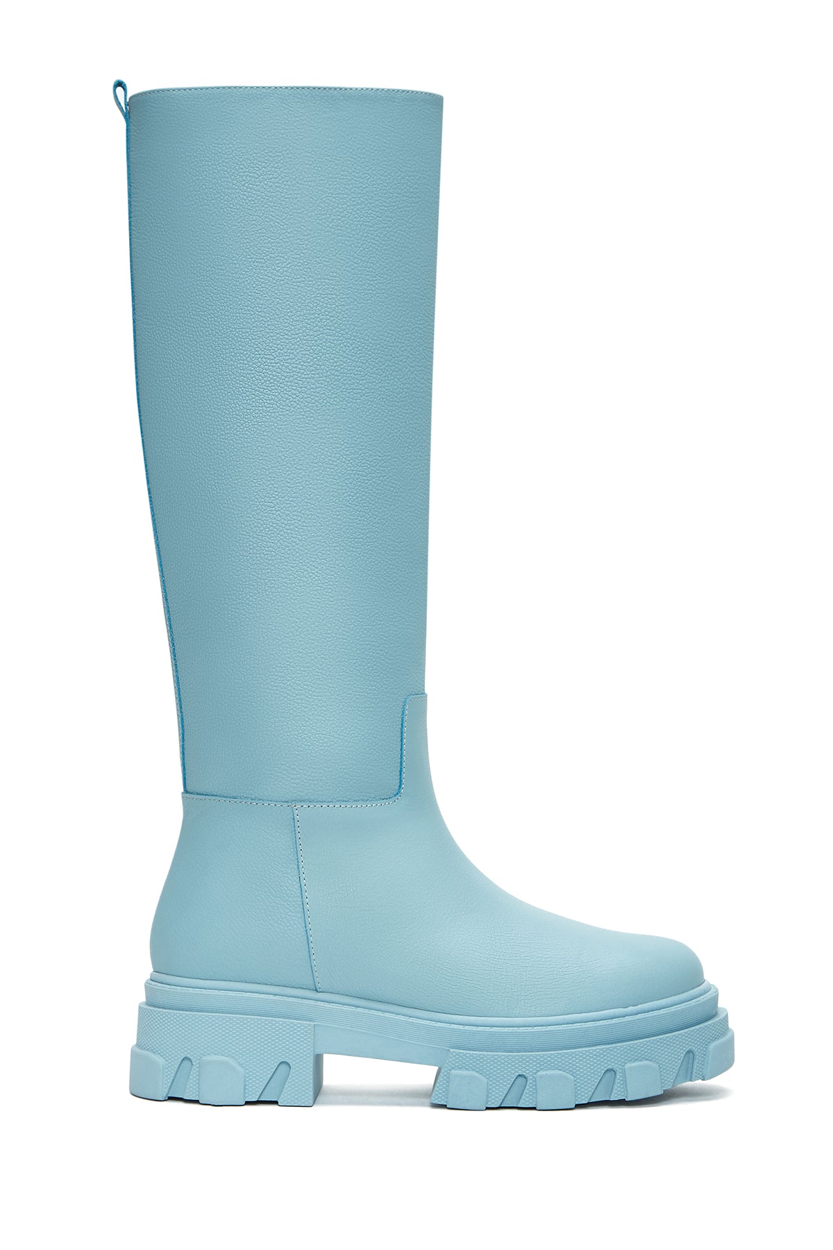Women's Green Leather Thick Soled Boots 22WFD1412MT | Derimod