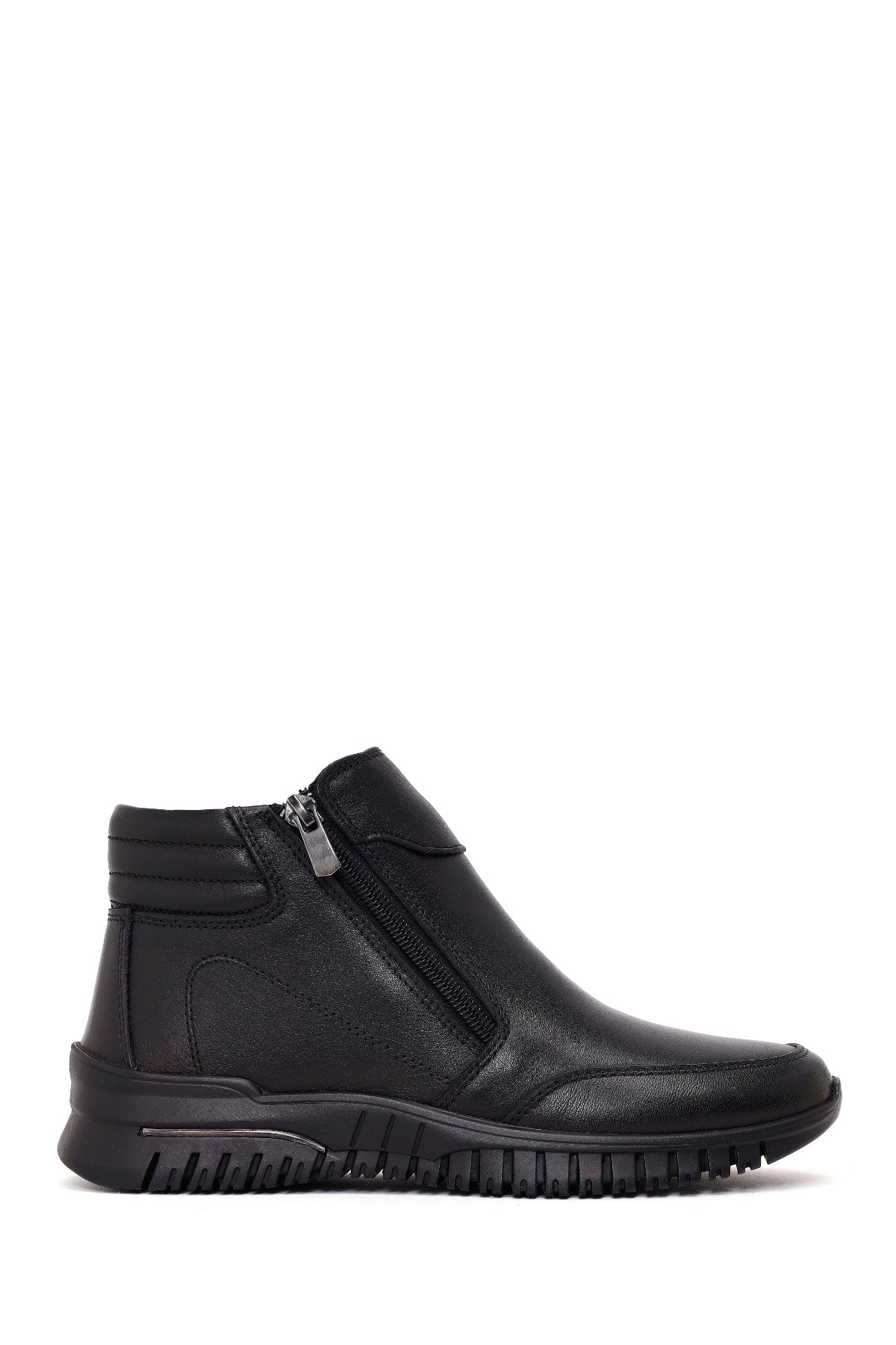 Woman Black Zip Closure Leather Comfort Boots AF460019DV | Derimod
