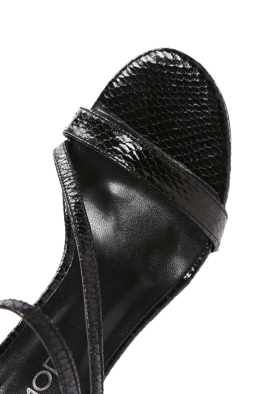 Women's Black Ankle Strap Thin Heel Sandals