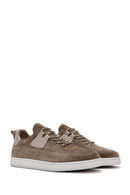 Men's Mink Lace-Up Suede Leather Sneaker | Derimod