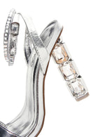 Women's Silver Ankle Strap High Heel Sandals | Derimod