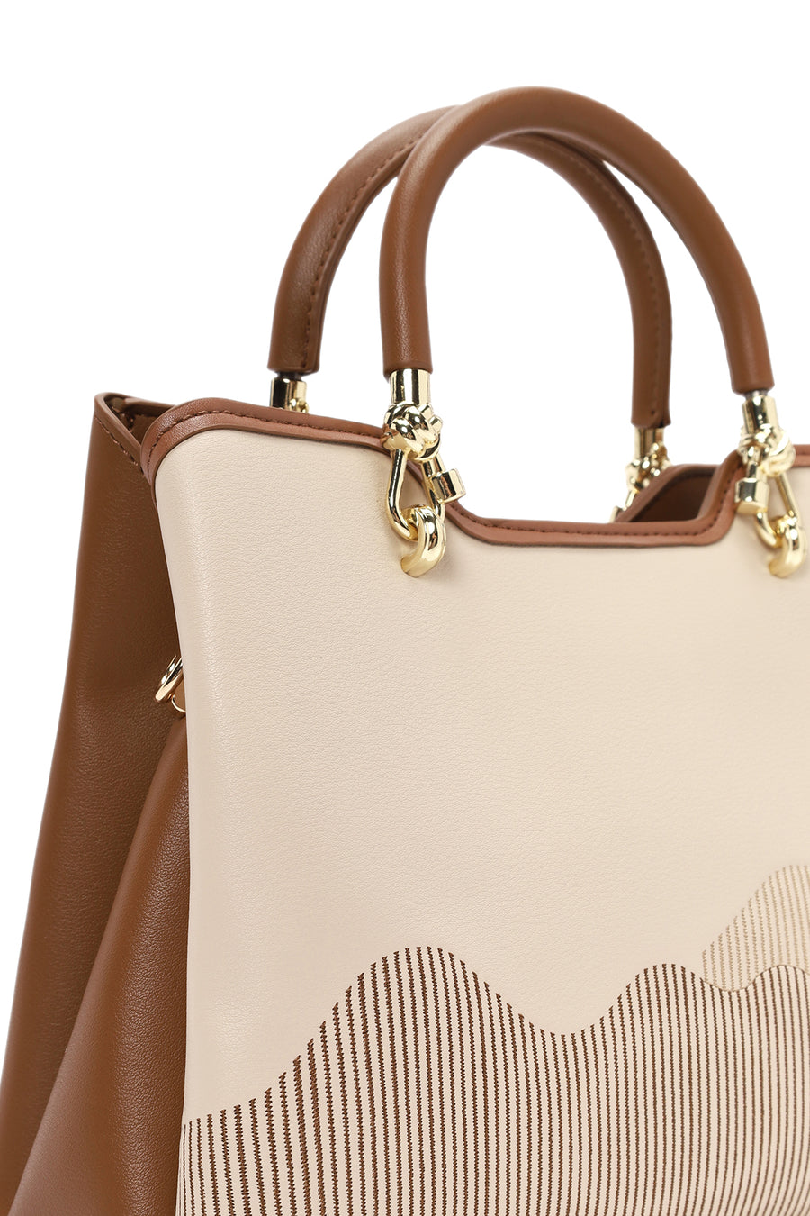 Women's Beige Long Strap Printed Sleeve Bag
