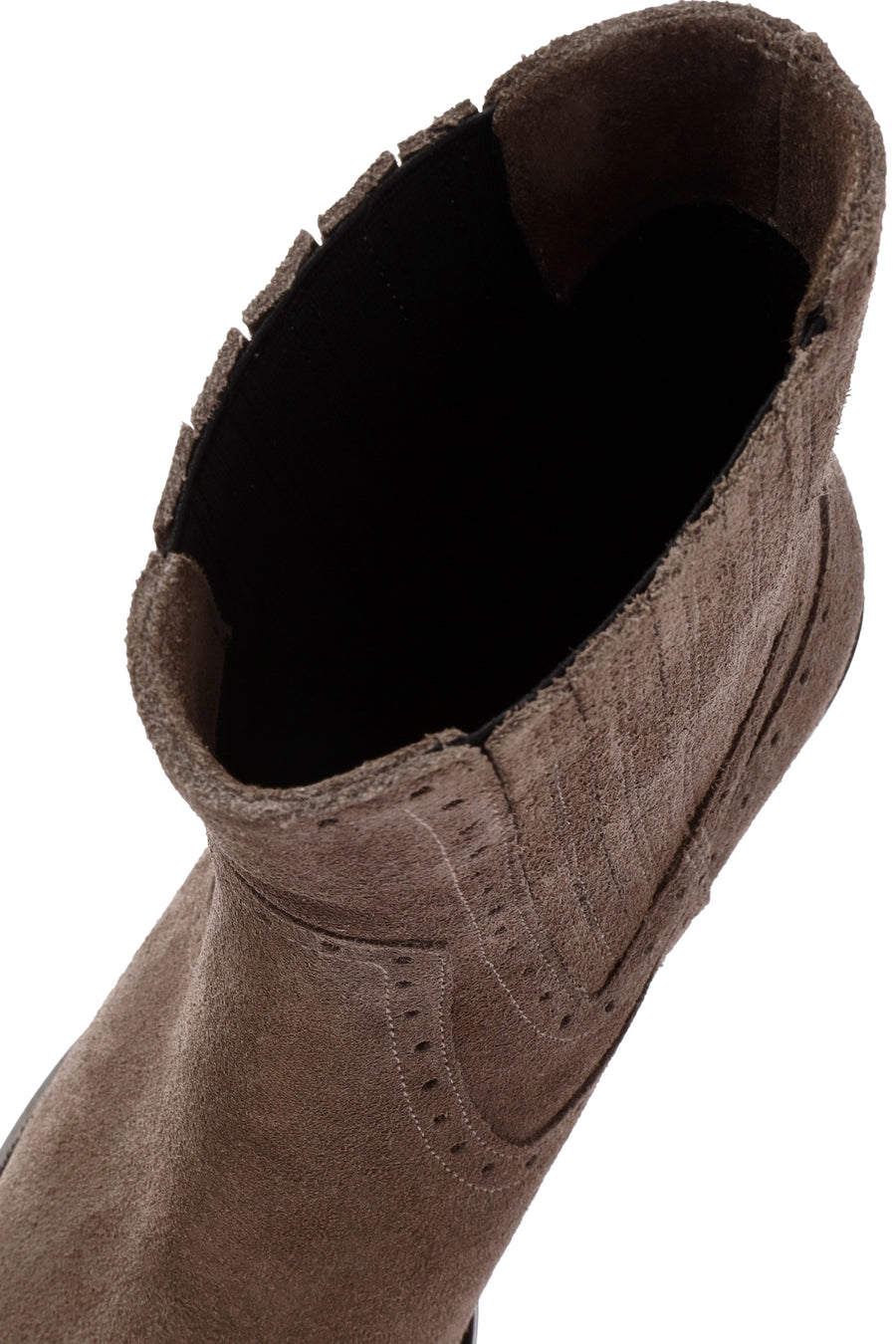 Woman Mink Suede Leather Cowboy Boots