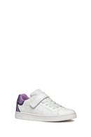 Geox Girls White Eclyper Lace-Up Sneaker | Derimod