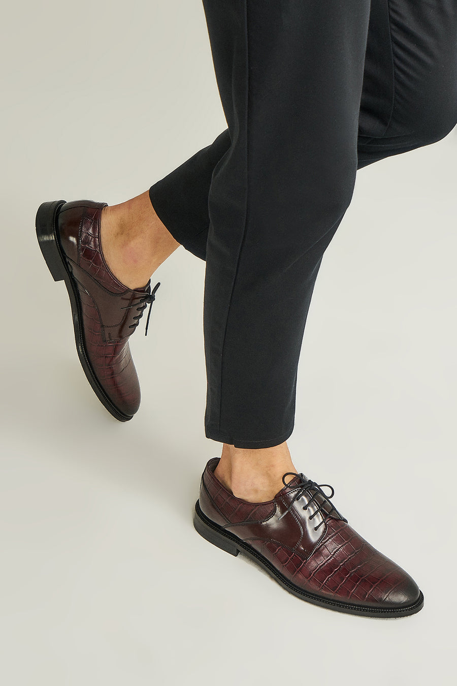 Men's Crocodile Patterned Leather Shoes