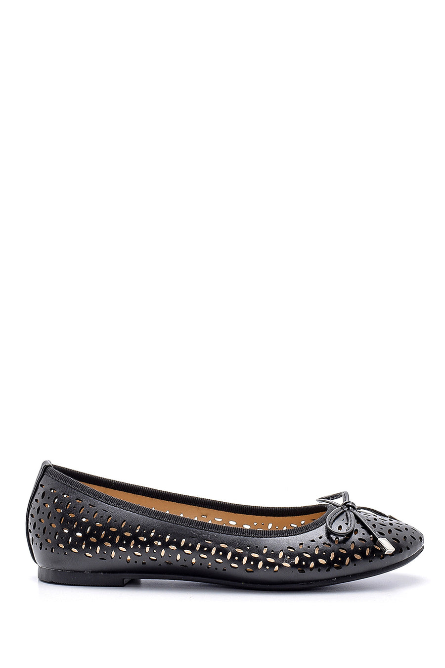 Women's Black Bow Ballerina Ballet 20SFE180618 | Derimod
