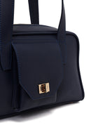 Woman Navy Blue Classic Shoulder Bag | Derimod