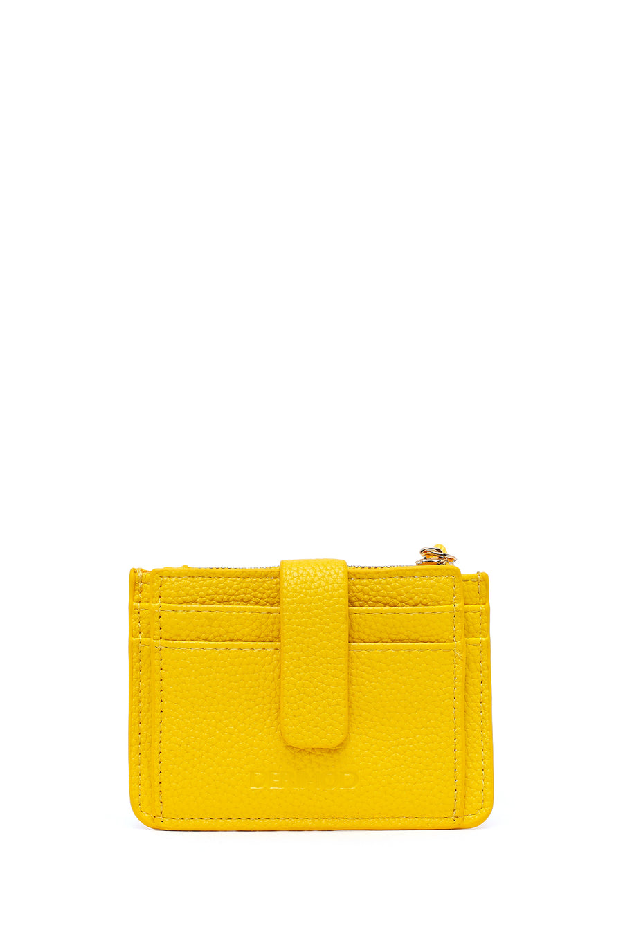 Woman Yellow Charm Card Holder