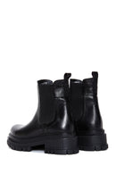 Women's Black Leather Chelsea Boots | Derimod