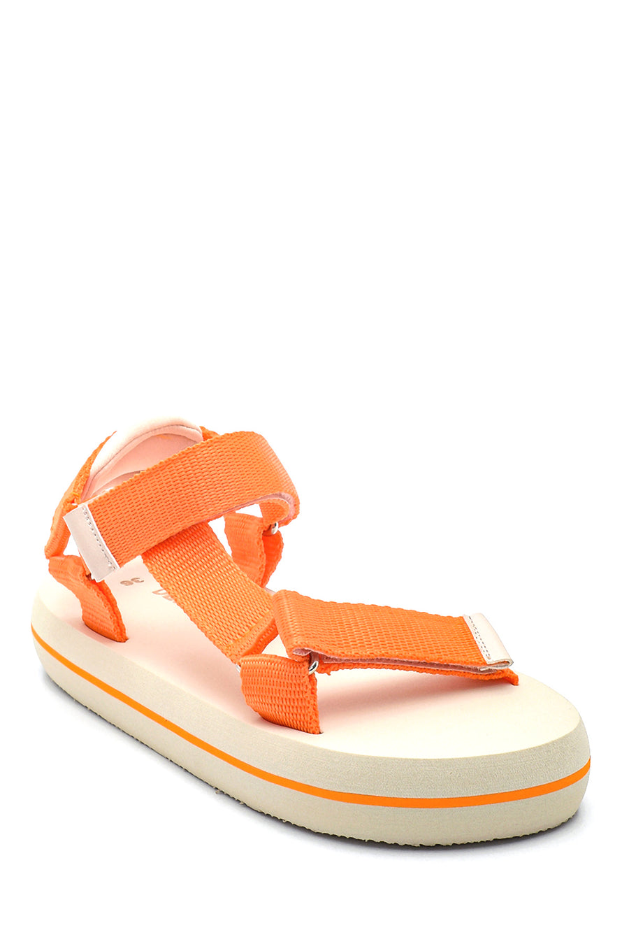 Women's Orange Flat Sandals