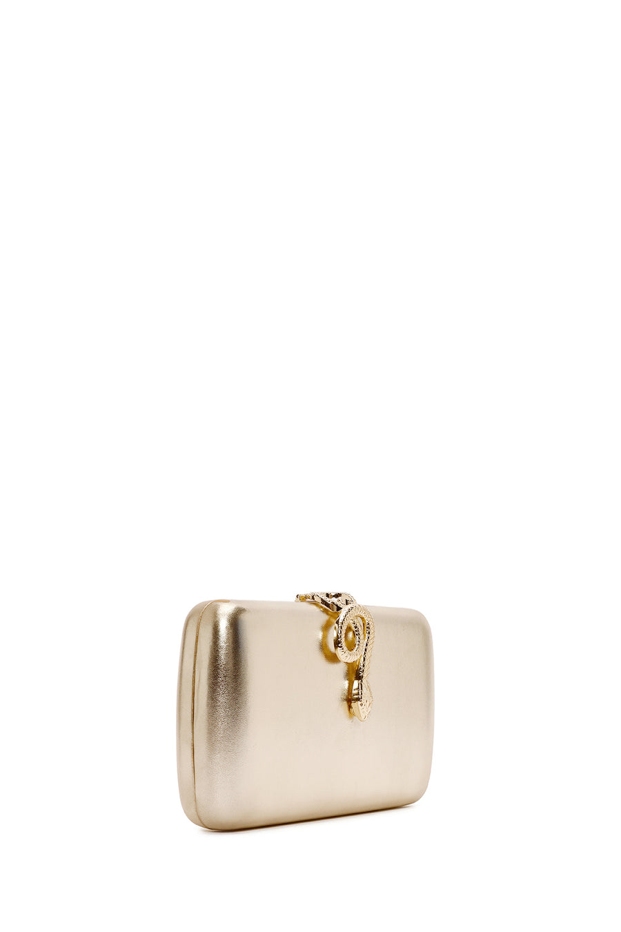Women's Gold Accessory Detailed Long Chain Strap Mini Clutch Bag