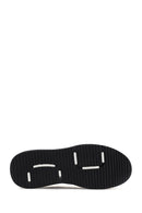 Men's Black Lace-Up Perforated Leather Sneakers | Derimod
