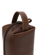 Male Brown Leather Handbag | Derimod