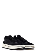 Male Black Lace-Up Thick-Soled Leather Sneaker | Derimod