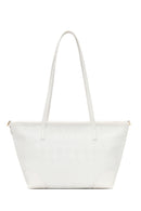 Woman White Long-Strap Printed Shoulder Bag | Derimod