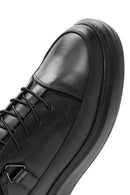 Men's Black Lace-up Leather Sneaker | Derimod