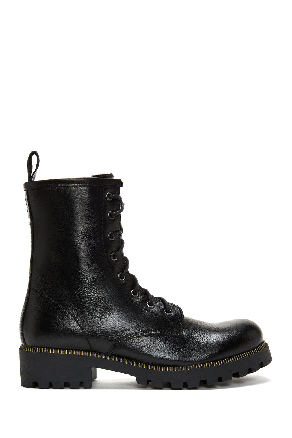 Kadın Siyah Deri Fermuarlı Postal Bot
