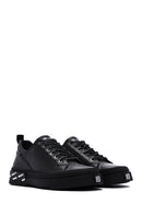 Men's Black Leather Sneaker | Derimod