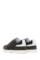 Men's Khaki Leather Sneaker | Derimod