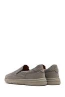 Men's Gray Nubuck Leather Comfort Loafer | Derimod