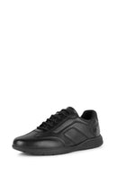 Geox Men's Black Spherica Ec2 Lace-up Leather Sneaker | Derimod