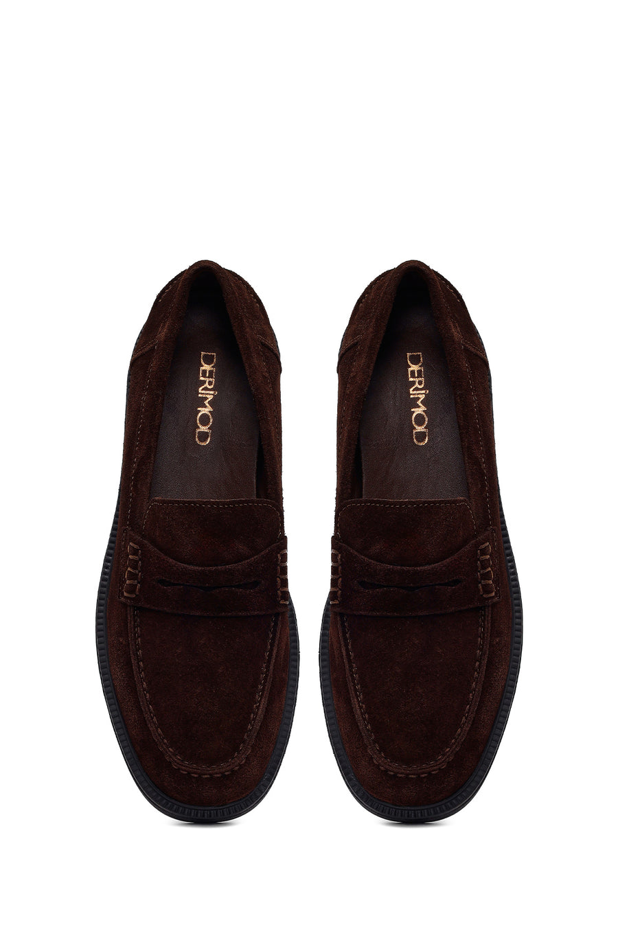 Woman Brown Suede Masculine Loafer