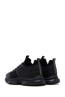 Men's Black Lace-up Thick-Sole Leather Sneaker | Derimod