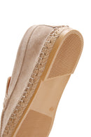 Men's Beige Suede Espadrilles | Derimod