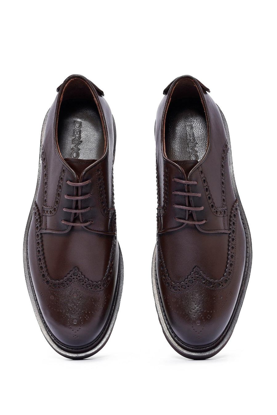 Men's Brown Lace-up Leather Casual Shoes