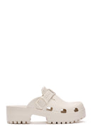 Women's White Jelly Thick Soled Slippers | Derimod