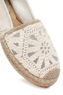 Woman Cream Patterned Espadrilles | Derimod