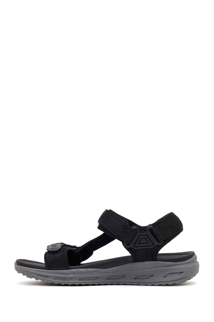 Derimod Zero Male Black Strappy Fabric Sandals