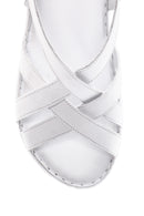 Kadın Beyaz Deri Comfort Sandalet | Derimod