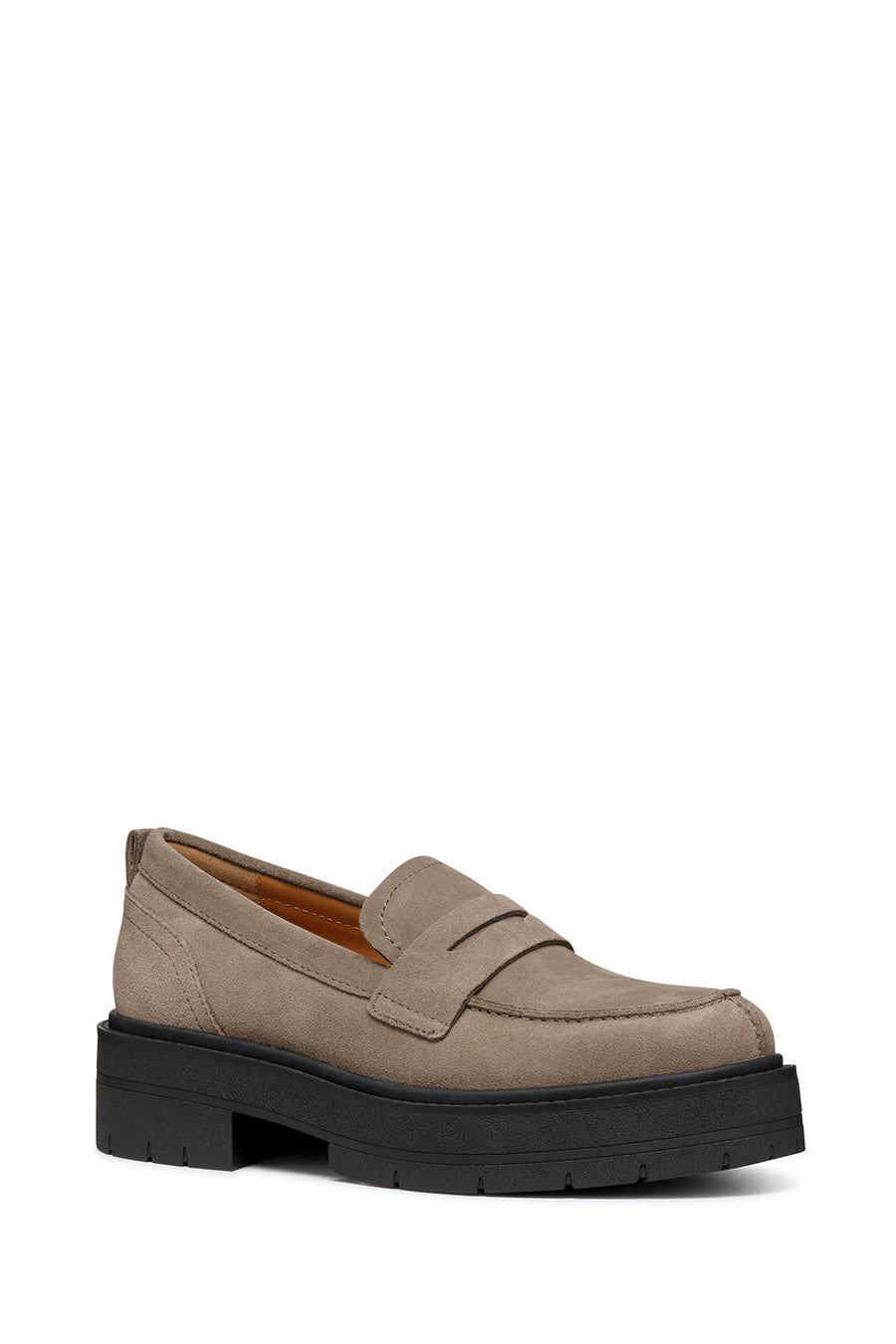 Geox Women's Mink Spherica Ec7 Suede Leather Masculine Loafer