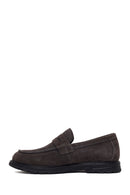 Erkek Gri Süet Deri Casual Loafer | Derimod