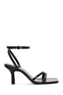 Women's Black Ankle Strap Heeled Sandals | Derimod