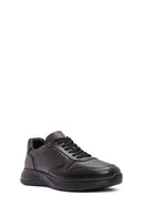 Men's Black Lace-Up Leather Casual Sneaker | Derimod