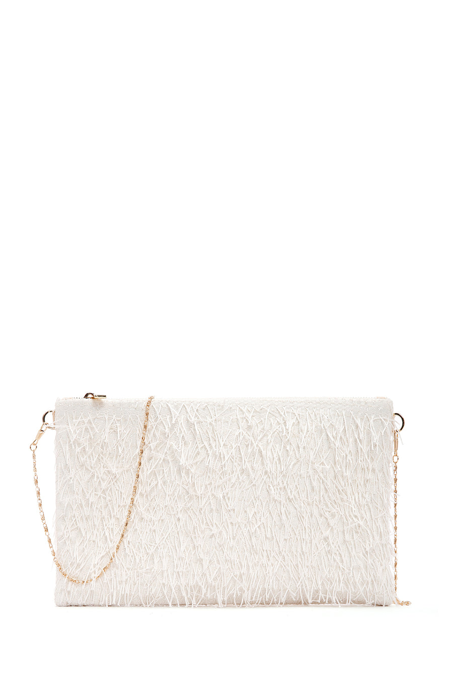 Women's White Long Chain Strap Clutch Bag 24SBD22036F | Derimod